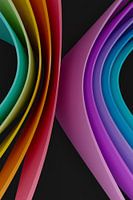 Coloured plates on a black background