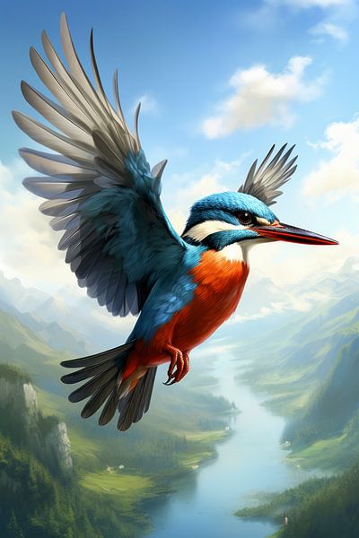 Kingfisher - Flight into the Unknown by New Future Art Gallery