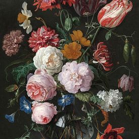 Nature morte avec des fleurs dans un vase en verre, Jan Davidsz. de Heem