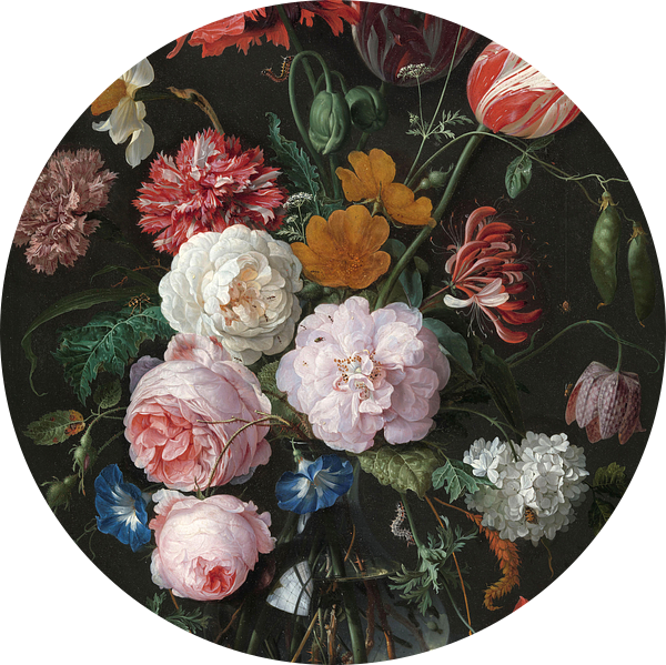 Stilleven met bloemen in een glazen vaas, Jan Davidsz. de Heem van Schilders Gilde