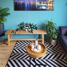 Photo de nos clients: Sydney Skyline la nuit | Panorama Australie par RB-Photographie, sur toile