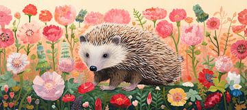 Egel | Egel in bloemenzee van De Mooiste Kunst