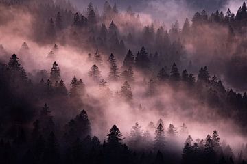 Nevel in het bos van Sam Mannaerts