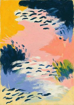 Expressiver Farbrausch – Pink und Blau von Niklas Maximilian