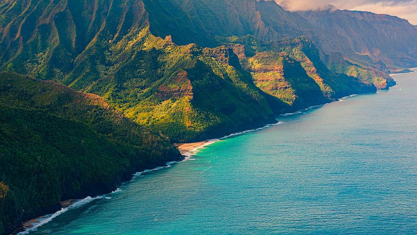 La côte de Napali vue du ciel par Henk Meijer Photography