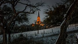 Akten der Kirche - Abend. Winter / Schnee von Ivo Vleugels