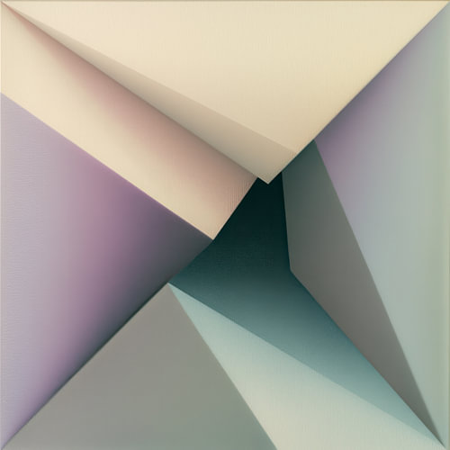 Minimalistische Geometrie – Abstract schilderij in zachte pasteltinten