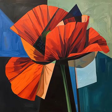 Pavot abstrait sur Kay Weber