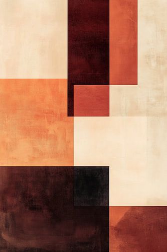 Harmonie géométrique dans des tons chauds