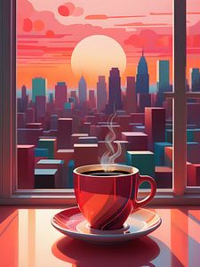 Café chaud au soleil du matin