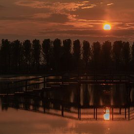Sonnenuntergang Park Lingez Segen von Anke de Haan