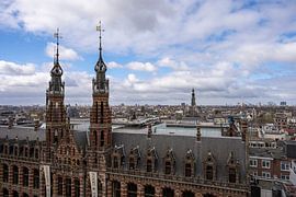 Skyline der Westseite von Amsterdam von Peter Bartelings