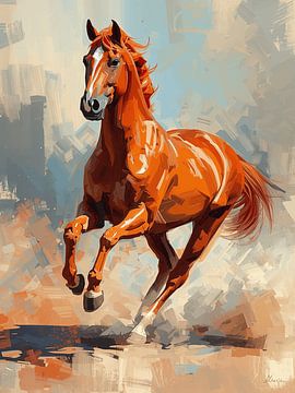 rotes Pferd von Giandra Safaraz