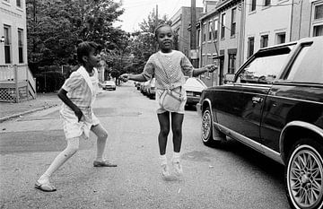 Zwart-wit straatfotografie in Amerika (gezien bij vtwonen) (gezien bij vtwonen) van Raoul Suermondt