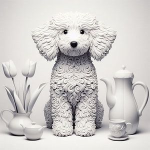 Caniche blanc