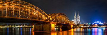 Cologne Panorama la nuit sur Günter Albers