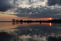 Sunset with natural frames