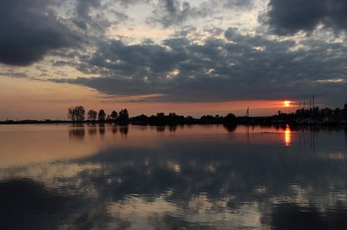 Sunset with natural frames