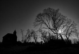 The pagan chapel at the cemetry Stroe. by Natascha Worseling