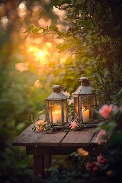 Romantic garden light by Poster Art Shop