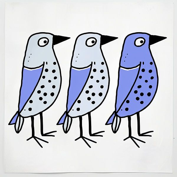 Blue Birds 2 by Modern Collection