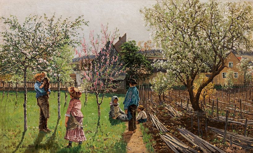Theodor von Hörmann, Spring garden near Vienna, circa 1886 by Atelier Liesjes