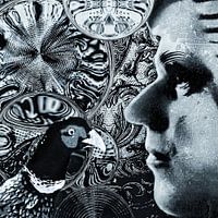 Self-portrait as a mannequin with pheasant and bubbles