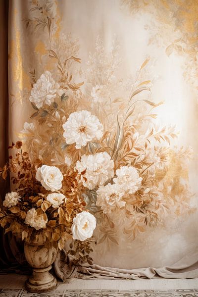 Fleurs Peinture Rococo par Preet Lambon