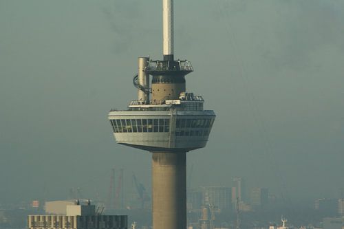Euromast restaurant on a foggy day