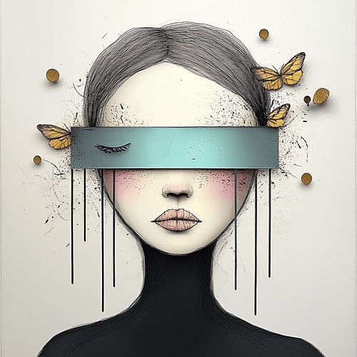 Breaking the Invisible | Blindfolded Women Portrait Highlighting Strength and Perseverance