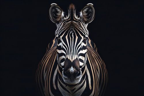 Stille contemplatie van een zebra