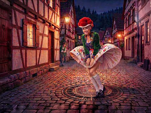 MMarielyn in the Black Forest – A Baden-style pop art parody by Ingo Laue