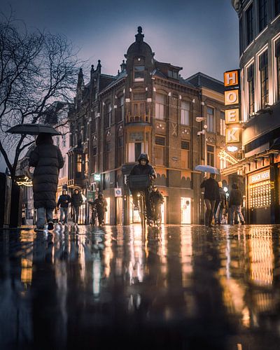 Poelestraat - Oosterstraat vanaf Grote Markt, Groningen