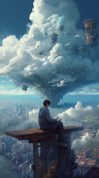 Gemälde: Wolkenwelt von Blickfänger Gemälde