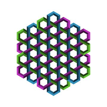 Pattern hexagon by Leeuwen Werk