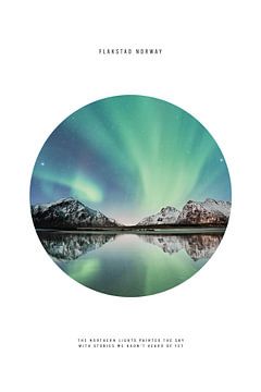 Northern Lights Skagsanden Beach by Walljar