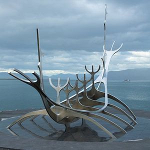 Sculpture de Solfar (voyageur du soleil)