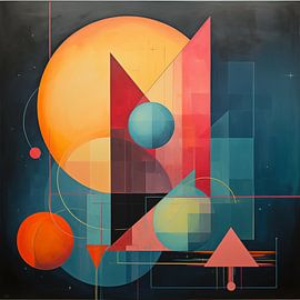 Formes abstraites géométriques/ronds foncés