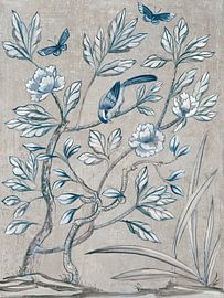 Schimmernde Garten II Navy, Julia Purinton von Wild Apple