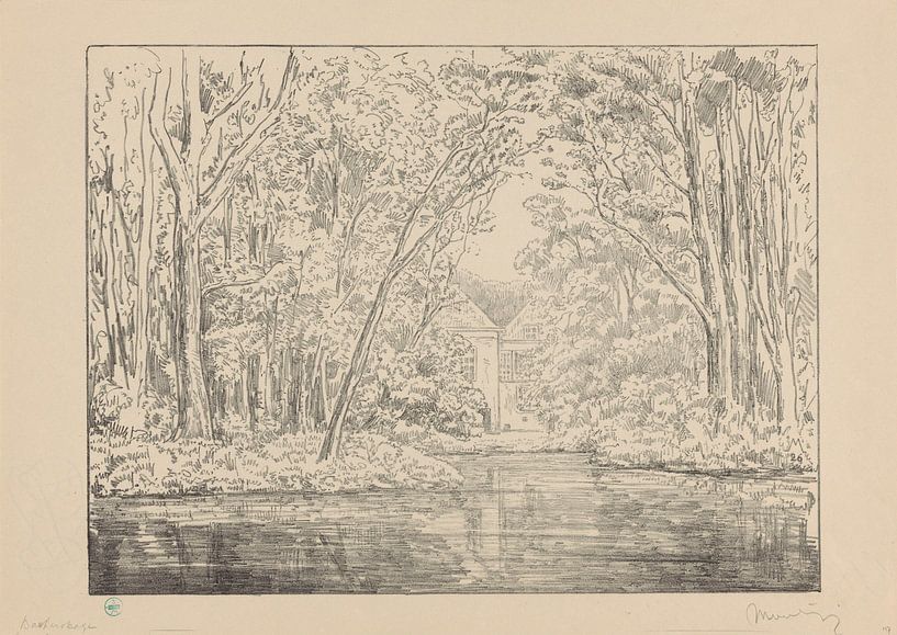 Simon Moulijn, Blick auf das Gut Backershagen, 1926 von Atelier Liesjes