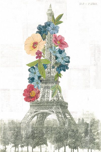Floral Eiffel Tower, Wild Apple Portfolio by Wild Apple