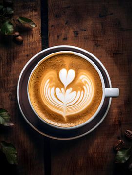 Koffie Latte Kunst V1 van drdigitaldesign