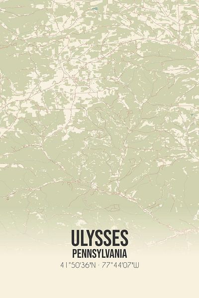 Vintage map of Ulysses (Pennsylvania), USA. by Prints of Place