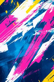 Explosion de couleurs sous forme abstraite sur Poster Art Shop