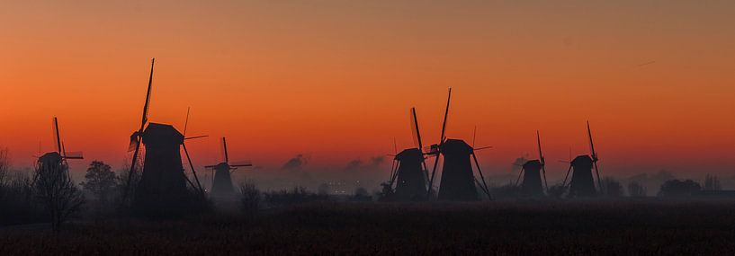 Sunrise Kinderdijk by Mark den Boer