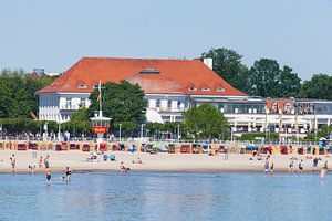 Plage avec l'Atlantic Grand Hotel Travemünde, ancien Casino Travemünde, Lübeck-Travemünde, Lübeck, S