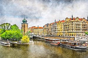 Prague watercolor art #Prague