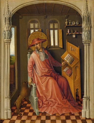 Stefan Lochner, St. Jerome in zijn studeerkamer, 1440
