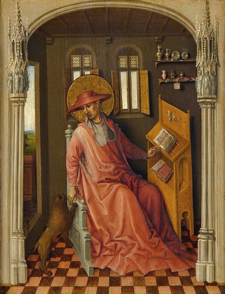 Stefan Lochner, Der heilige Hieronymus in seinem Arbeitszimmer, 1440 von Atelier Liesjes