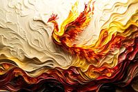 Phénix coloré en mouvement
